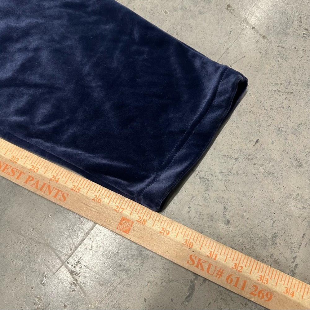 Y2K Women’s Blue Velour Cozy Sweatpants Casual Small - Picture 6 of 9